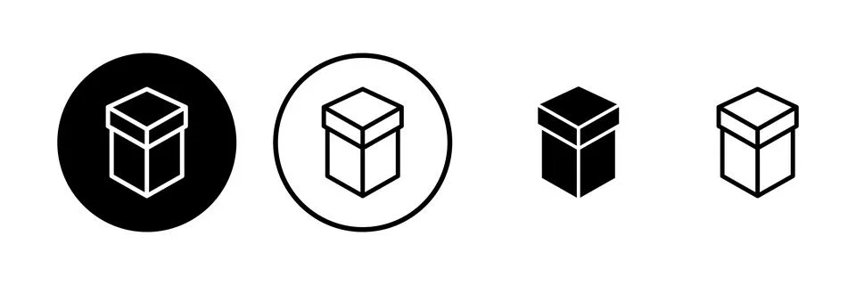Box icon vector illustration. box sign and symbol, parcel, package Stockillustratie