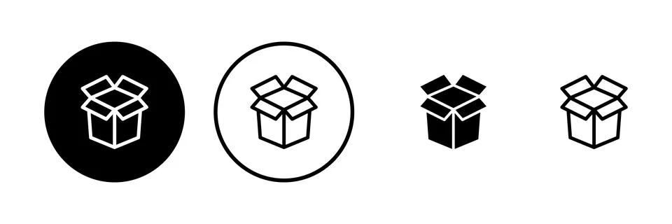 Box icon vector illustration. box sign and symbol, parcel, package Illustrazione stock