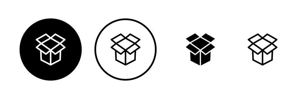 Box icon vector illustration. box sign and symbol, parcel, package Stock Illustration