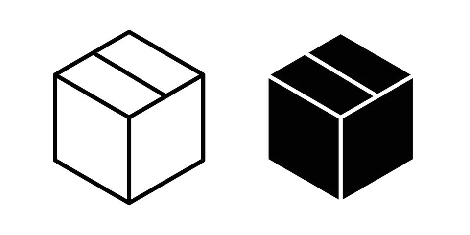 Box icon vector symbol graphics Stockillustratie