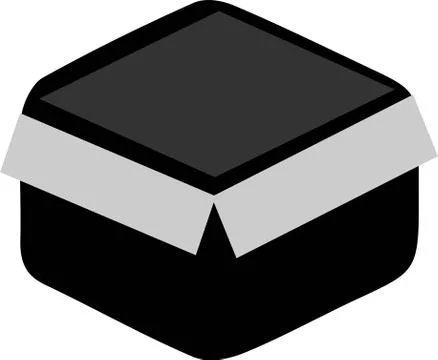 Box icon on white background Stock Illustration