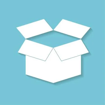 Box icon on white background , Vector. Stock Illustration