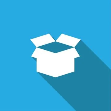 Box icon on white background , Vector. Stock Illustration