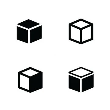 Box icons set Stock Illustration