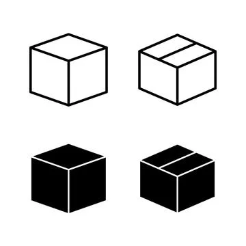 Box icons vector. box sign and symbol, parcel, package Stock Illustration