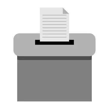 Box for inserting paper or inserting work results or choices Stock Illustration