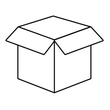Box isolated icon 스톡 일러스트