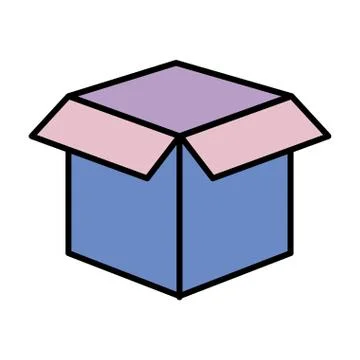 Box isolated icon Illustrazione stock