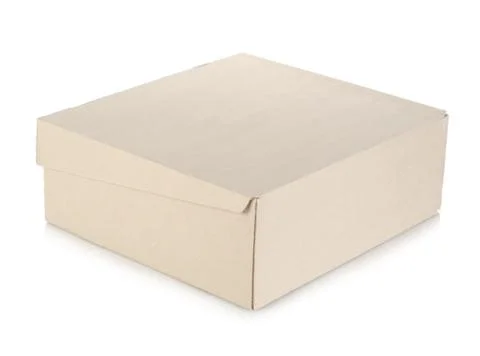 Box isolated on a white Stock Photos