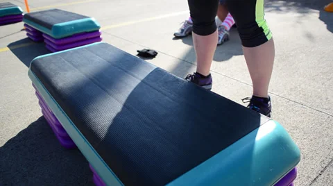 Box Jump Exercise Stock Footage 36783493