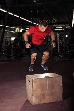 Box jumping Stock Photos