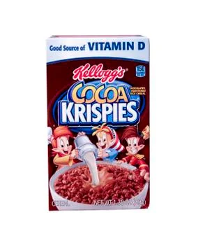 Box of kellogg's cocoa krispies Stock Photos