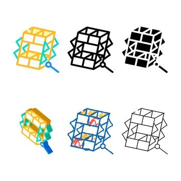 Box kite color icon vector set Stock Illustration