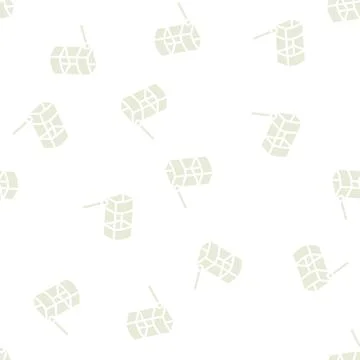 Box kite fly glyph vector seamless pattern Stockillustratie