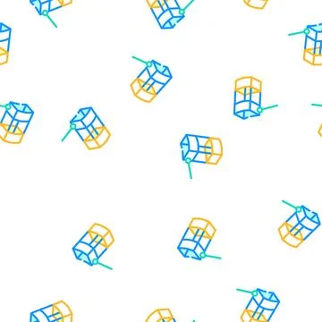 Box kite fly vector seamless pattern Stockillustratie