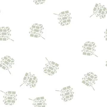 Box kite glyph vector seamless pattern Stock Illustration