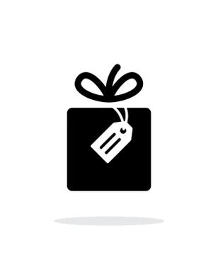 Box with label icon on white background 스톡 일러스트