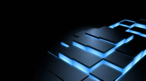 Box lights 3d dynamic wave background Stock Footage
