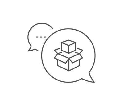 Box line icon. Delivery parcel sign. Packing boxes. Vector Stock Illustration