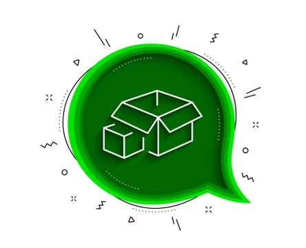 Box line icon. Delivery parcel sign. Packing boxes. Vector Stock Illustration