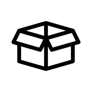 Box line icon. Editable stroke. Vector graphics Stock Illustration