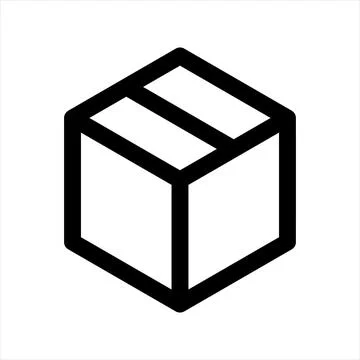 Box line icon vector illustration isolated on white background 스톡 일러스트