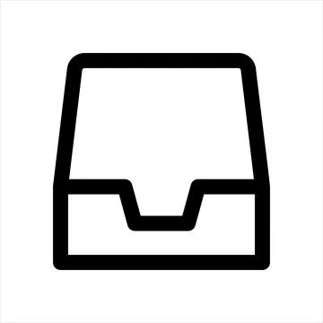 In box line icon vector illustration isolated on white background Stock Illustration