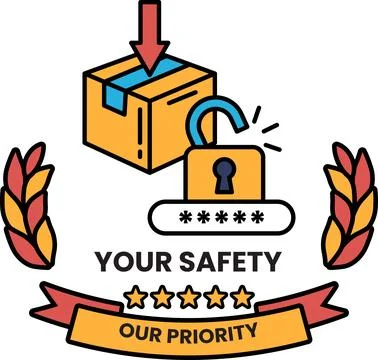 A box with a lock on it イラスト素材