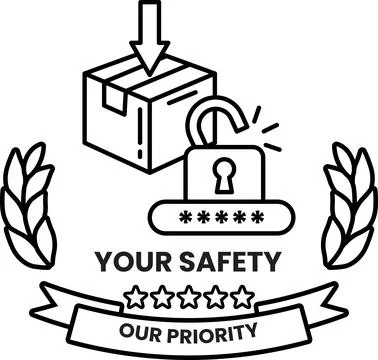 A box with a lock on it 스톡 일러스트