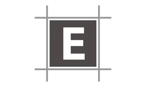 Box Logo Letter E Stock-Illustration