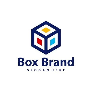 Box logo vector template. Creative Cube Box logo design concepts. Icon Symbol Illustrazione stock