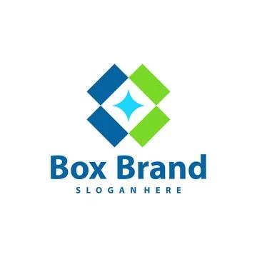 Box logo vector template. Creative Cube Box logo design concepts. Icon Symbol Illustrazione stock