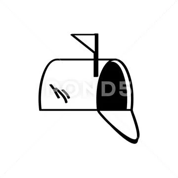 Box mail correspondence message Stock Illustration