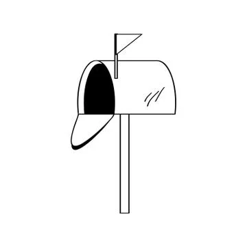 Box mail correspondence message Stock Illustration