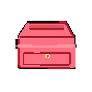 Box mailbox letter pixel art vector illustration Stock Illustration