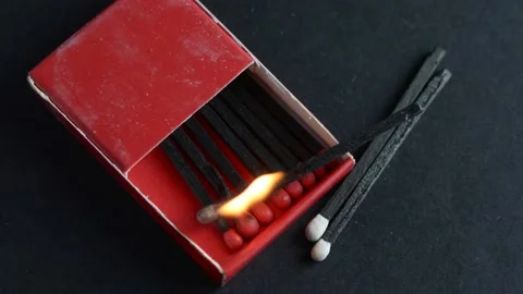 Box of matches Video stock 145019841