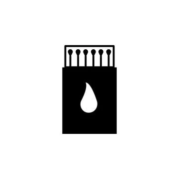 Box of matches icon element of camping icon for mobile concept and web apps.  Stock Illustration