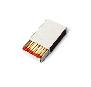 Box of matches isolated on white background Stock Photos