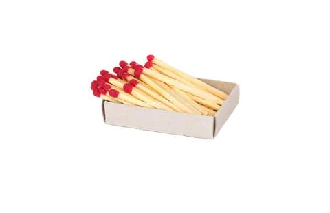 Box with matches Stock Photos