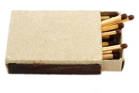 Box with matches Stock Photos