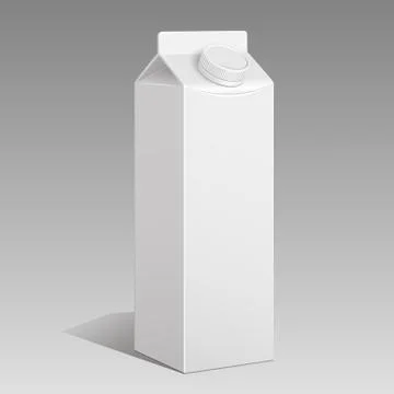 A box of milk on a gray, isolated background. Package. Vector eps10. イラスト素材