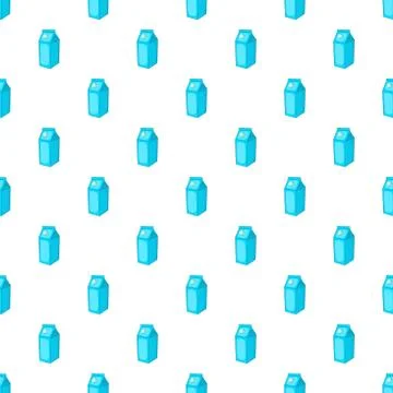 Box of milk pattern, cartoon style Stock Illustration