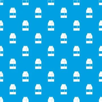 Box of milk pattern seamless blue Stock Illustration