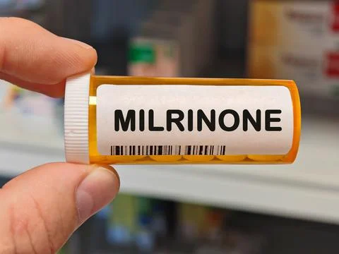 Box of MILRINONE in pharmacy Stock Photos