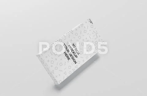 Box-mockup-flat-medium-rectangle-with-hanger-03 PSD Template