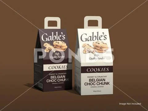 Box Mockup with Handle PSD Template