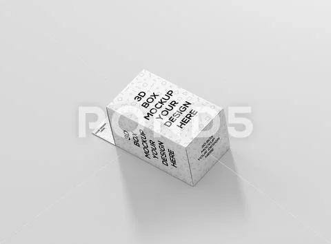 Box mockup hanger small slim rectangle side 2 PSD Template