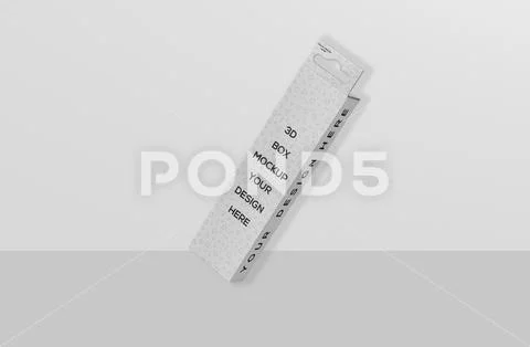 Box-mockup-rectangle-slim-high-with-hanger-04 PSD Template