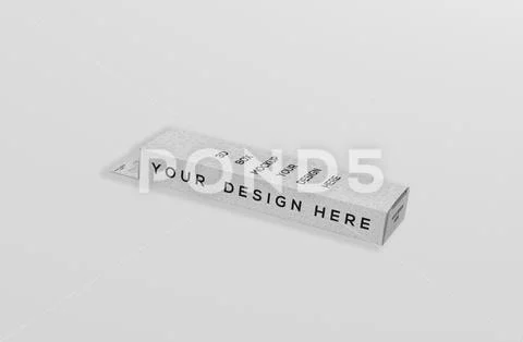 Box-mockup-rectangle-slim-high-with-hanger-05 PSD Template