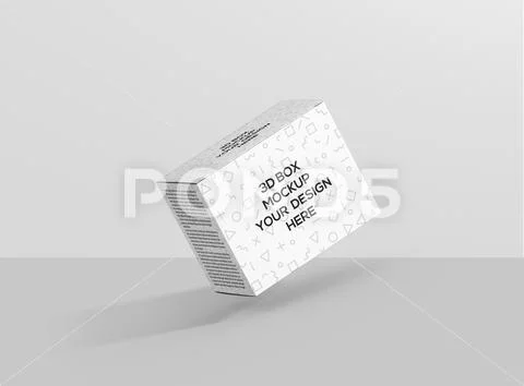 Box mockup rectangle wide big frontview 2 Modello PSD